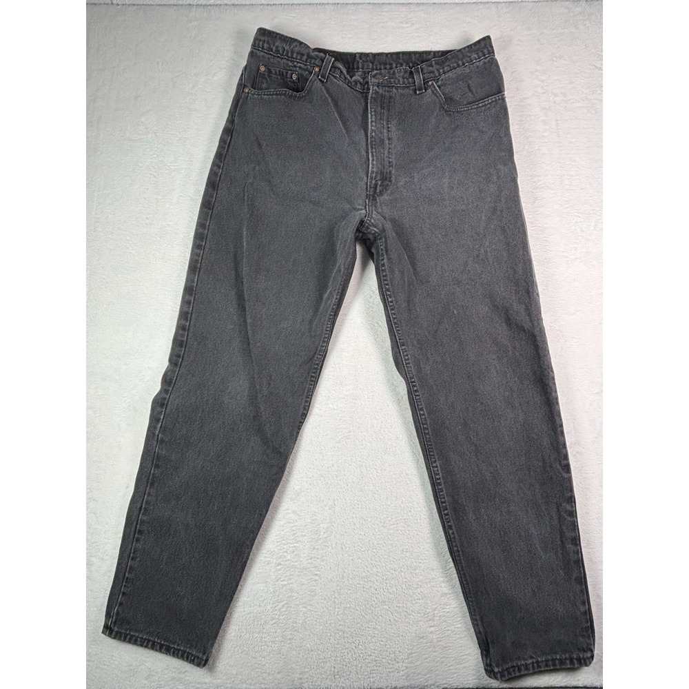 Vintage Levis 550 Jeans Mens 40x32 Black Washed Relaxed Fit Tapered Made in USA